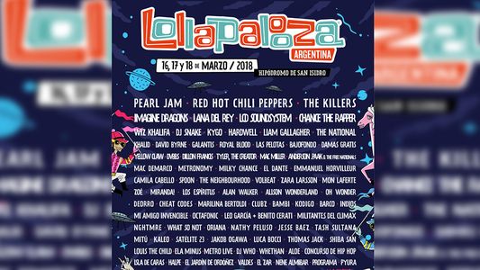 Confirmaron el line up completo del Lollapalooza 2018