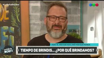 Las lágrimas de Gerardo Rozín en el brindis de fin de año de La peña de Morfi: Era importante entretener