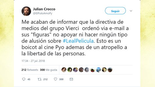Miembro del equipo de Leal confirma el rumor: figuras de Vierci tienen prohibido hablar de la película