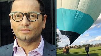 Fabián Medina Flores casi se pierde en el cielo mientras volaba en un globo aerostático