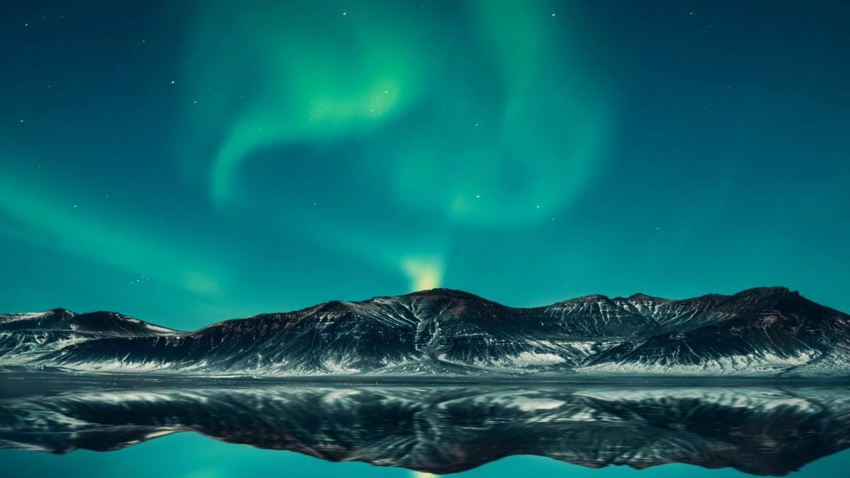 Otra aurora especialmente brillante. Con la luna llena