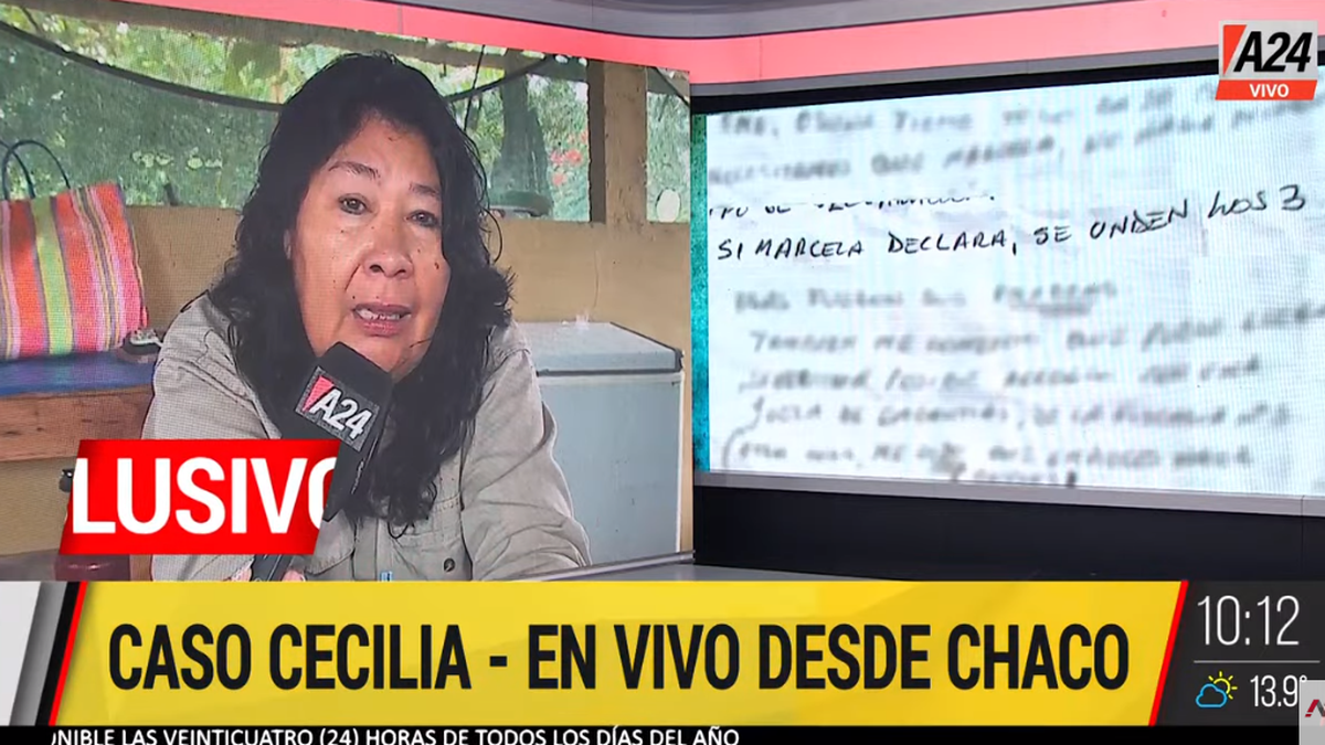 La hermana de Emerenciano Sena puso duda la muerte de Cecilia Strzyzowski (Foto: captura A24).