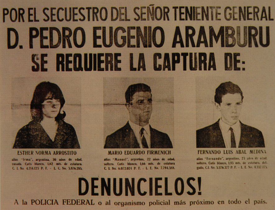 A 50 años del secuestro de Aramburu: los detalles de los últimos días y una confesión inédita de Firmenich