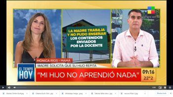 La mamá de un alumno de séptimo grado pide que su hijo repita el año porque no aprendió nada