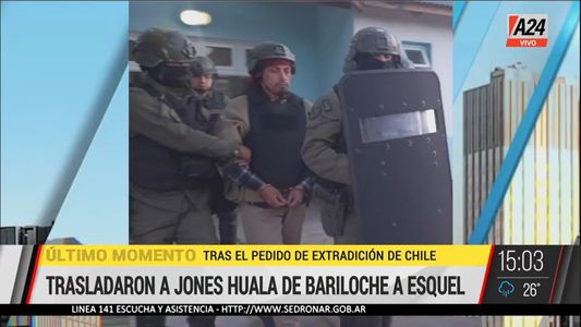 Trasladan a Facundo Jones Huala de Bariloche a Esquel