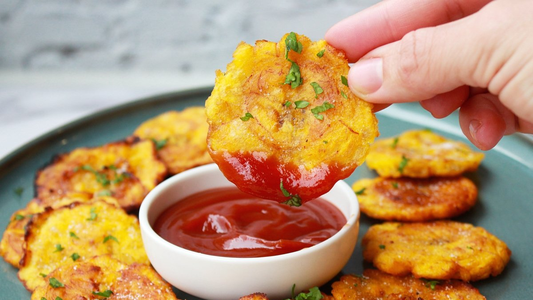 PATACONES receta: 3 ingredientes, SÚPER FÁCIL de hacer y se acompaña con muchas salsas