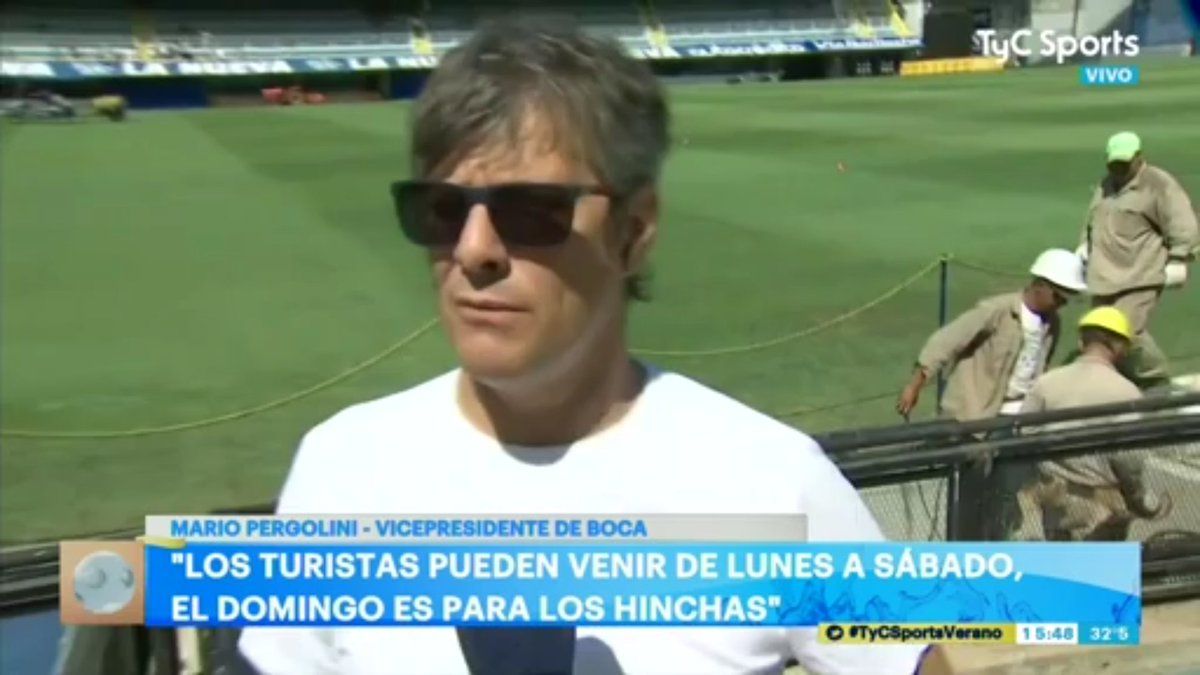 Pergolini: Los turistas pueden venir de lunes a sábados, los domingos es para la gente de Boca