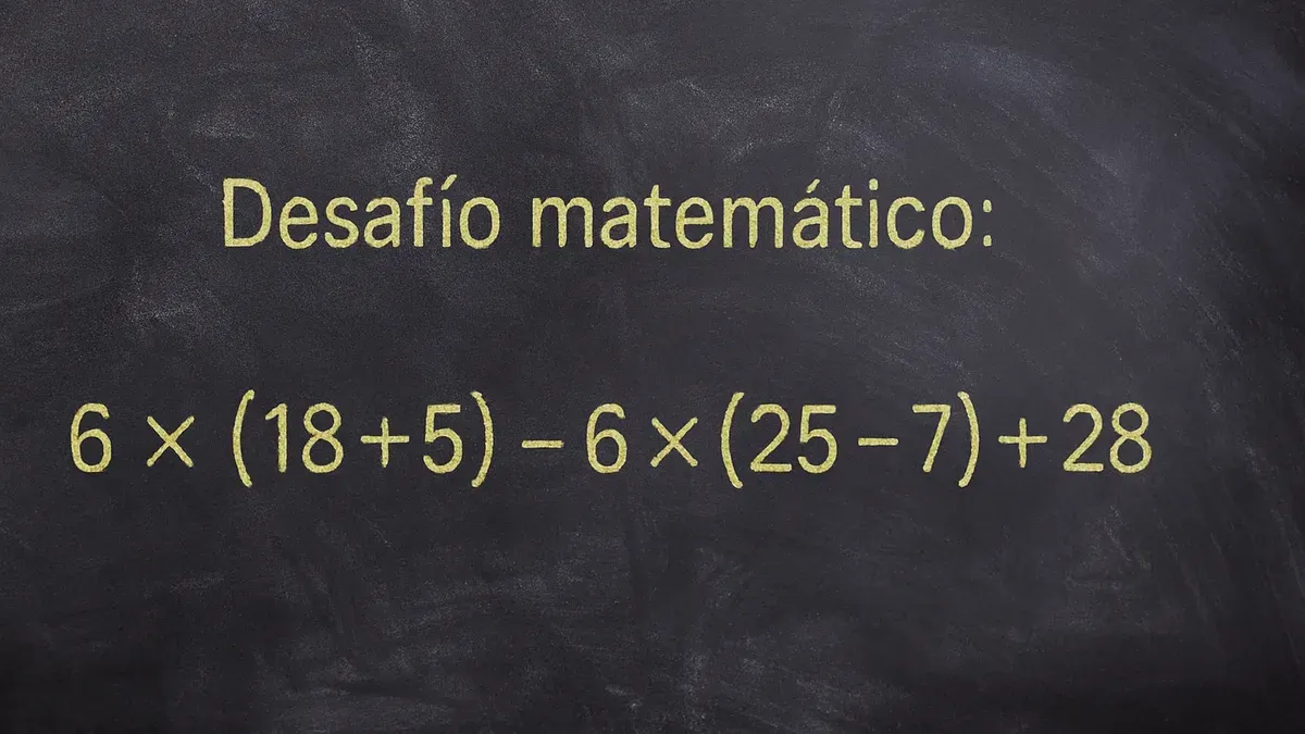 Imagen de pizarra para Desafío Matemático: ¿podés ordenar esta cuenta con paréntesis?