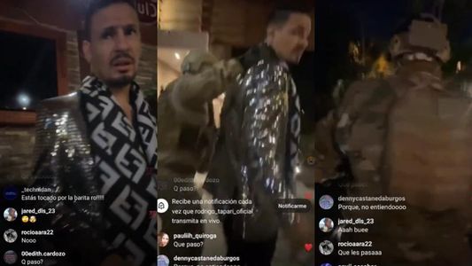 Detuvieron en Bolivia a Rodrigo Tapari mientras hacía un vivo de Instagram: el video