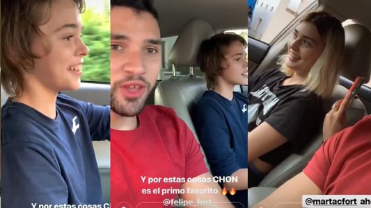 Polémica: el video del sobrino de Ricardo Fort junto a Felipe y Martita manejando una Ferrari