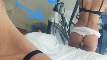 Mostró la cola en Instagram con un ajustado jean blanco