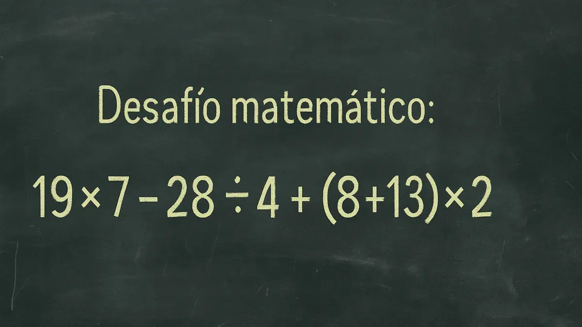 Imagen de pizarra para Desafío Matemático: este desafío para resolver sin apurarte