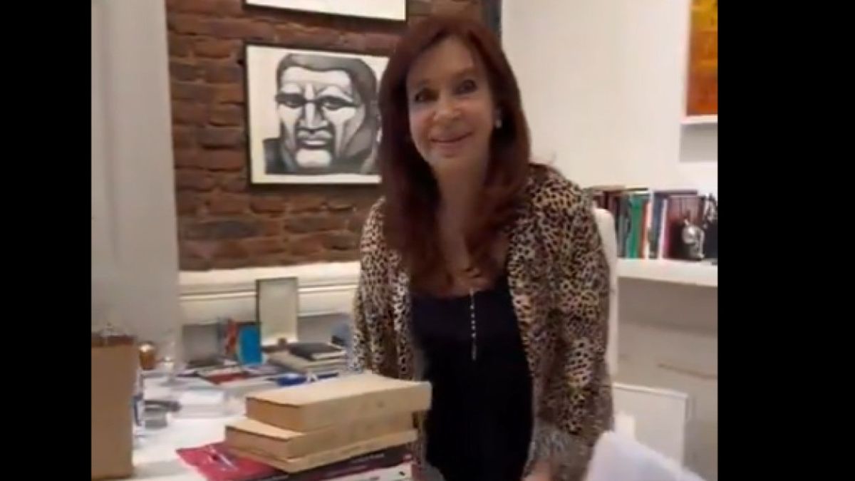 Cristina Kirchner en Instituto Patria. (Foto: captura de video)