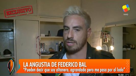 Fede Bal lloró por los abucheos, en una nota con Intrusos