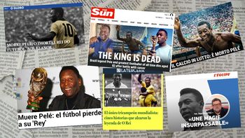 La muerte e Pelé en las portadas de los medios más importantes del mundo (Foto: Captura).