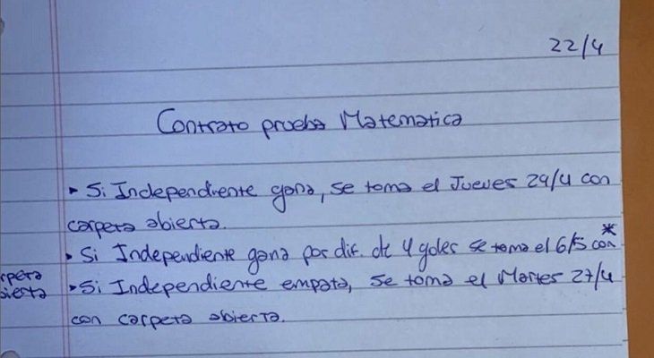 El contrato establecido entre la profesora y sus alumnos.