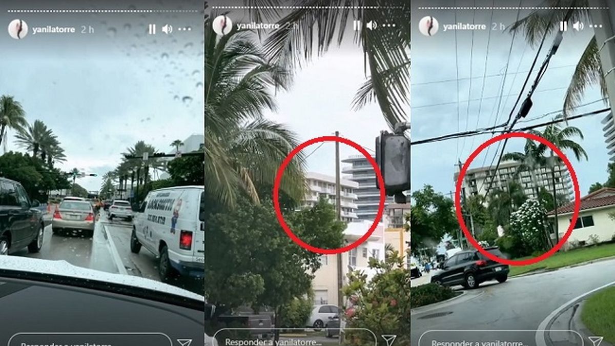 A medida que fue acercándose a la zona del derrumbe, Yanina Latorre grabó imágenes y fue relatando la información del momento allí en Miami. 