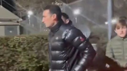 Lionel Scaloni fue a ver el partido de River contra Gimnasia y entró como un hincha más