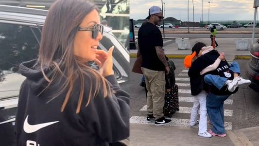El video del frío reencuentro de Wanda Nara con Mauro Icardi en medio de la emoción al volver a ver a sus hijas
