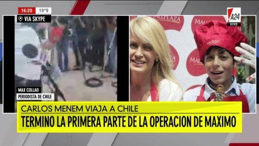 Terminó la intervención a Máximo Menem y le extirparon el tumor cerebral