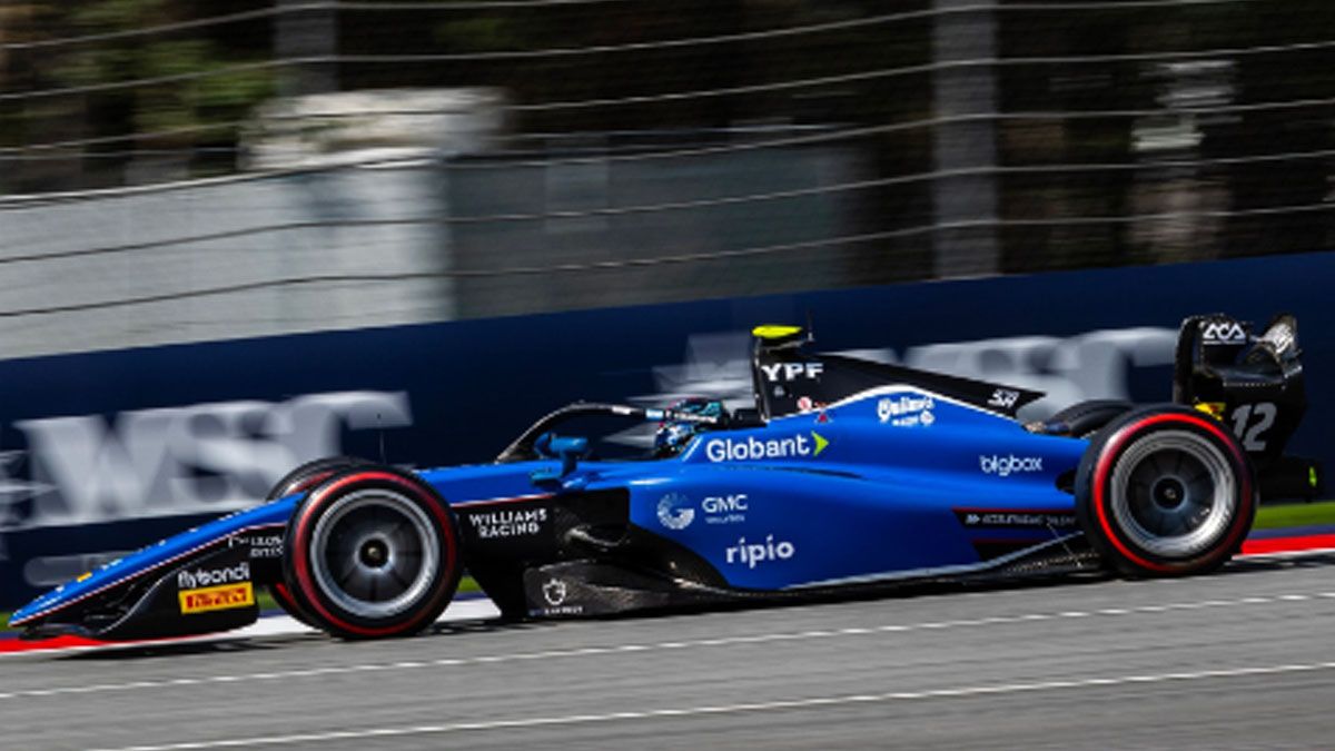 Franco Colapinto en la Formula 2. Su gran confiabilidad le permitió sumar 6 auspiciantes más esta temporada en un solo mes. (foto: Cuenta de Instagram de Colapinto