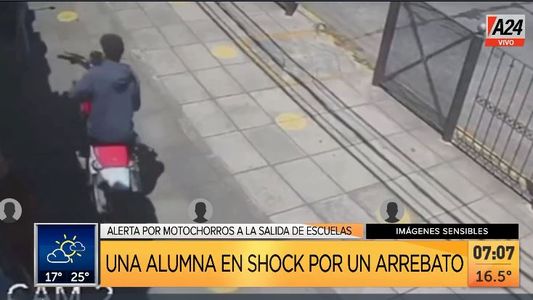 Merlo: un nuevo ataque motochorro en la puerta de un colegio