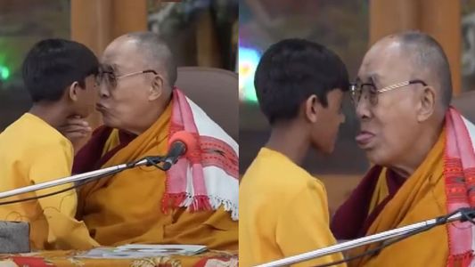 Escándalo mundial porque el Dalai Lama le pidió a un niño que le chupe la lengua
