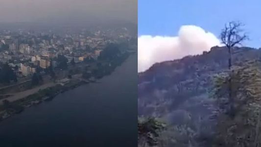 Bariloche amaneció cubierta de humo y no logran frenar el gran incendio en el Parque Nahuel Huapi