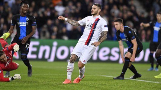 Champions League: Icardi le dio el triunfo a PSG ante Brujas y la clasificación a octavos