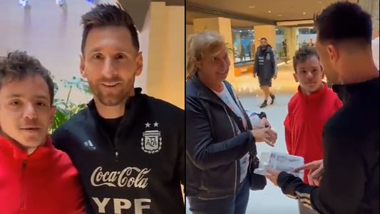 El emotivo encuentro de Lionel Messi con una familia santafesina: ¡Ustedes estuvieron en París!