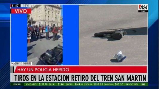 Retiro: tiroteo entre policías y delincuente en la estación de tren