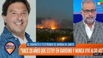Dramático testimonio de Damián de Santo: En media hora teníamos el fuego en la puerta, nunca viví algo así