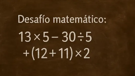 Desafío matemático: ¿en cuánto tiempo lográs resolverlo?