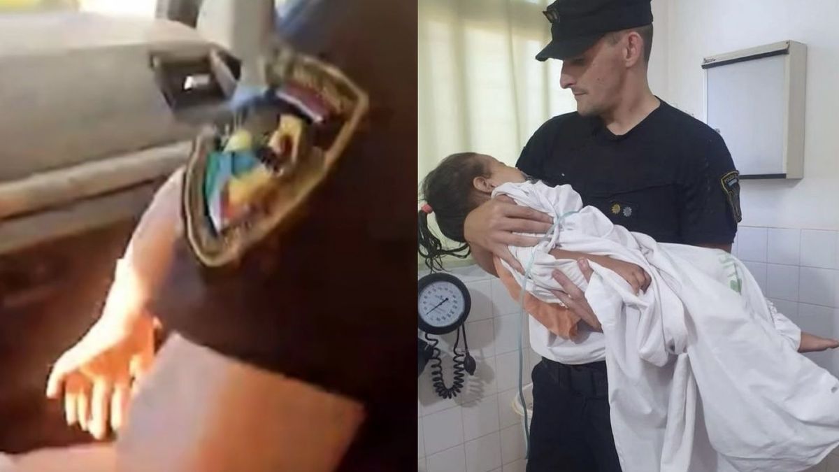 Dramático video: así le salvaron la vida a una nena de dos años que se estaba ahogando (Foto: Policía de Misiones)