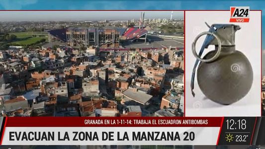 Evacúan la Villa 1-11-14 por la amenaza de una granada