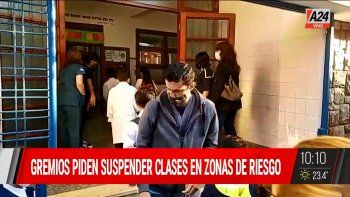 Gremios docentes bonaerenses piden suspender las clases presenciales
