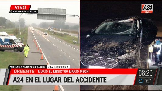 A24 recorrió el lugar del accidente de Mario Meoni