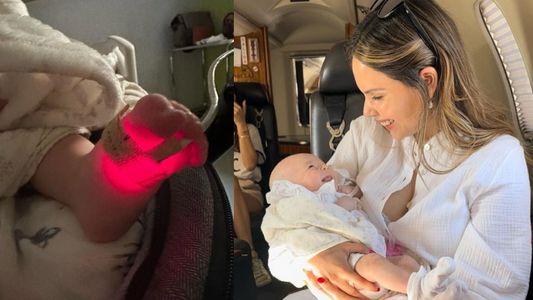 Barby Franco compartió las fotos de su hija Sarah desde la clínica donde se encuentra internada