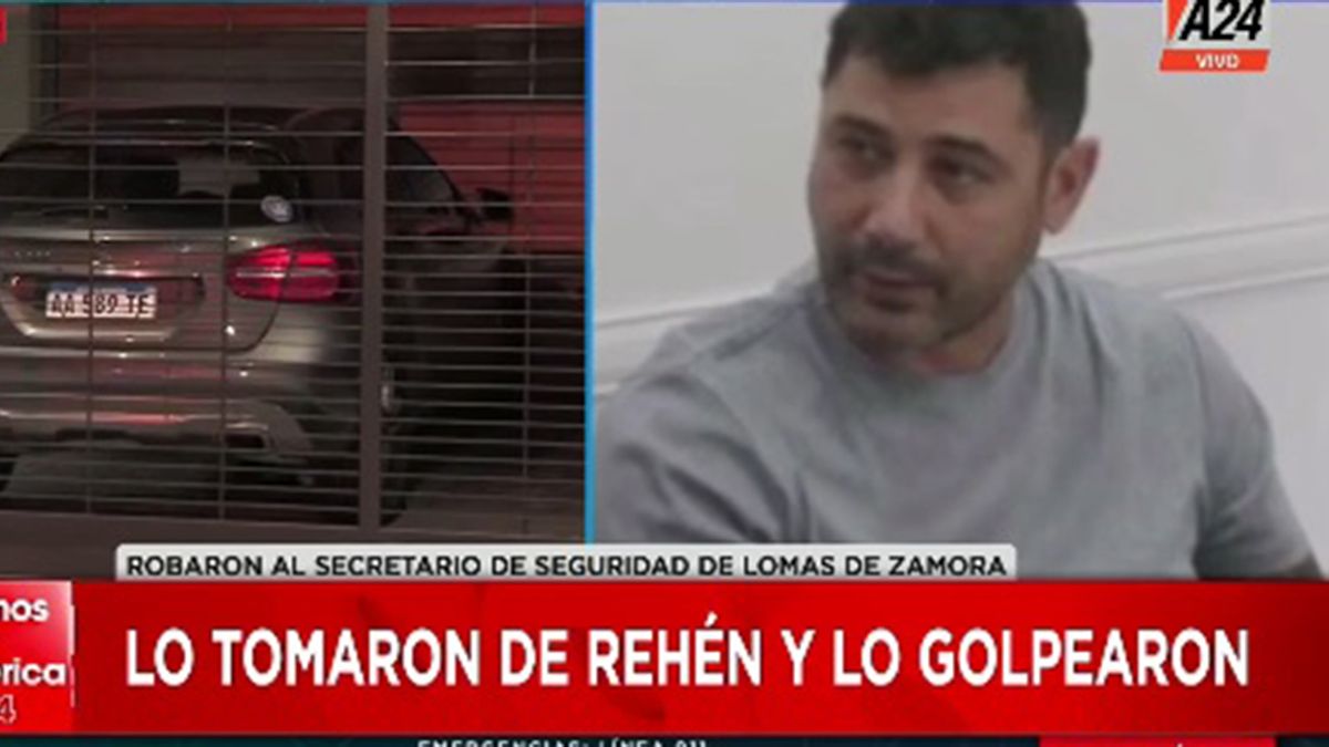 Violento robo al secretario de Seguridad de Lomas de Zamora. (Foto: captura de pantalla)