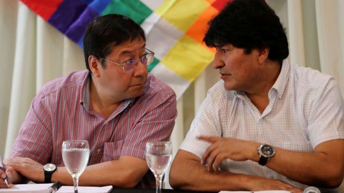 Luis Arce y Evo Morales. Antes aliados y colaboradores, ahora enemistados por la vocaci&oacute;n presidencialista de ambos (Foto: archivo).