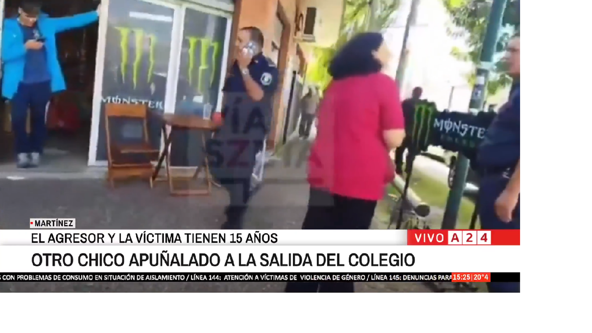 Violencia a la salida del colegio: un chico de 14 años apuñaló a su compañero de 15 en una escuela