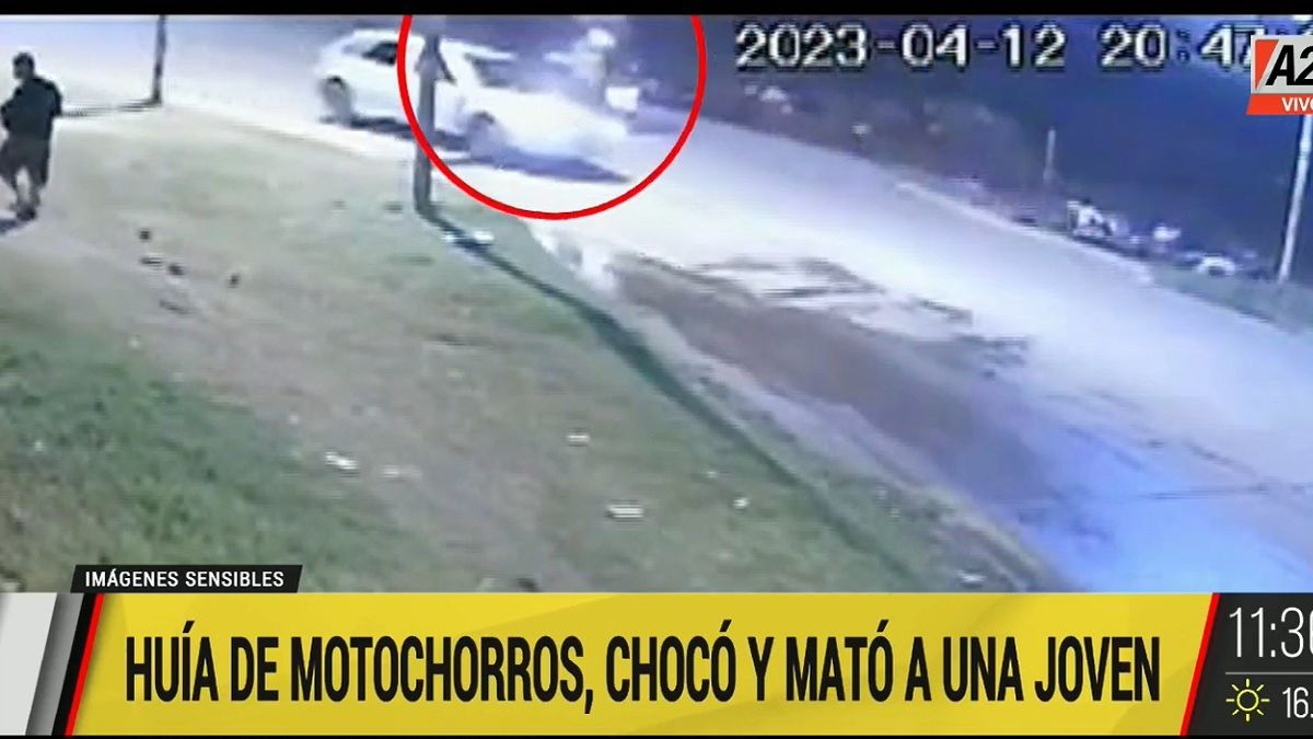 El momento del impacto. Foto: captura de Tv.&nbsp;