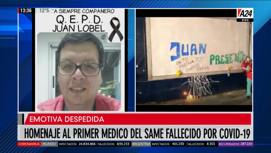 Emotiva despedida para el primer médico del SAME que falleció a causa del coronavirus