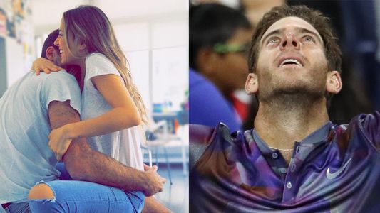 Jimena Barón y su tierno aliento a Delpo antes del partido con Roger Federer