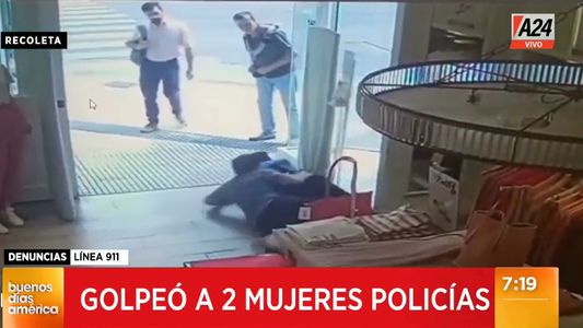 Una escena de Relatos Salvajes en pleno Recoleta: el video del feroz ataque a una policía