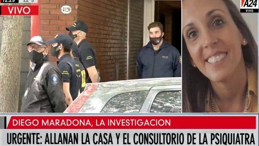 Allanan el domicilio y el consultorio de la psiquiatra de Diego Maradona