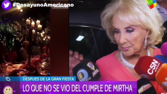 Todo lo que no se vio del cumpleaños 90 de Mirtha Legrand