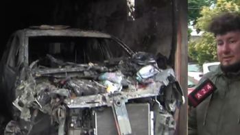 Un auto explotó en su casa y provocó un incendio feroz: así salvó a sus tres hijos de las llamas