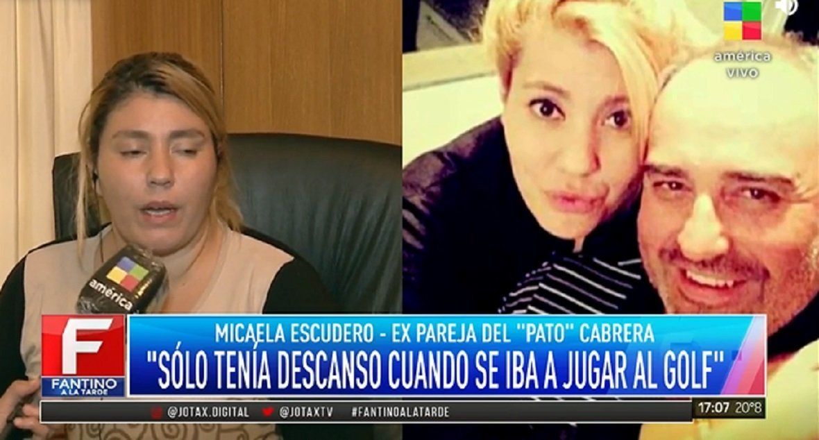 Micaela Escudero, ex pareja de Pato Cabrera: Sólo tenía respiro cuando iba a jugar al golf