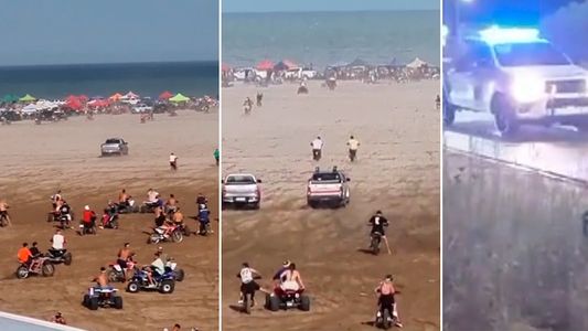 Impactante video: una picada con camionetas en los médanos de Villa Gesell terminó con dos detenidos
